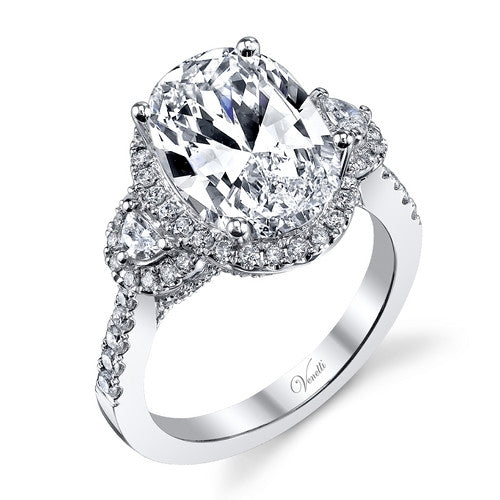 14K W RING 138RD 0.72CT, 2 HM 0.19CT