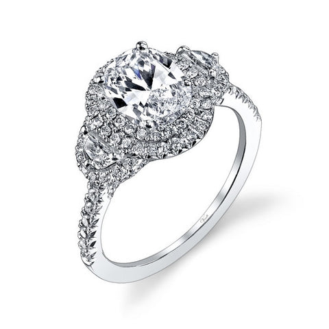 14K W RING 120RD 0.57CT, 2HM 0.14CT